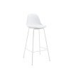 LYSNA Taburete 65 cm metal plast blanco PU blanco
