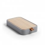 MACKIE Caja poliresina gris madera natural