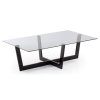 PLUM Mesa Centro epoxy negro cristal Fume gris