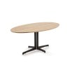 Mesa ovalada Andraitx 195 x 95 cm madera patas acero