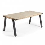 DISSET Mesa 160x90 metal, acacia natural