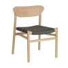 Silla Galit madera maciza eucalipto con acabado natural y cuerda verde FSC 100%