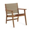 Sillón de exterior Hilda verde y madera maciza acacia FSC 100%