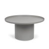 Mesa auxiliar redonda Fleksa de metal gris Ø 72 cm