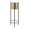 Maceta Sverre con pedestal dorado - h81xd27cm