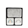 Plato decorativo negro 3 piezas - l14xw8,5cm