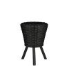 Macetero Ranon con soporte negro - h38xd26cm