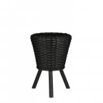 Macetero Ranon con soporte negro - h38xd26cm