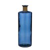 Botella Valery vidrio reciclado azul - h75xd25cm
