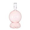 Jarrón Nisa de cristal pink - h25xd13cm