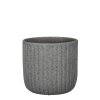 Maceta Dante redonda d. gris - h19xd21cm