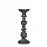 Portavelas Tripoli negro - h29xd11cm