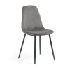 LISSY Silla terciopelo gris