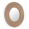 DAMIRA Espejo redondo Damira de yute con acabado natural Ø 1