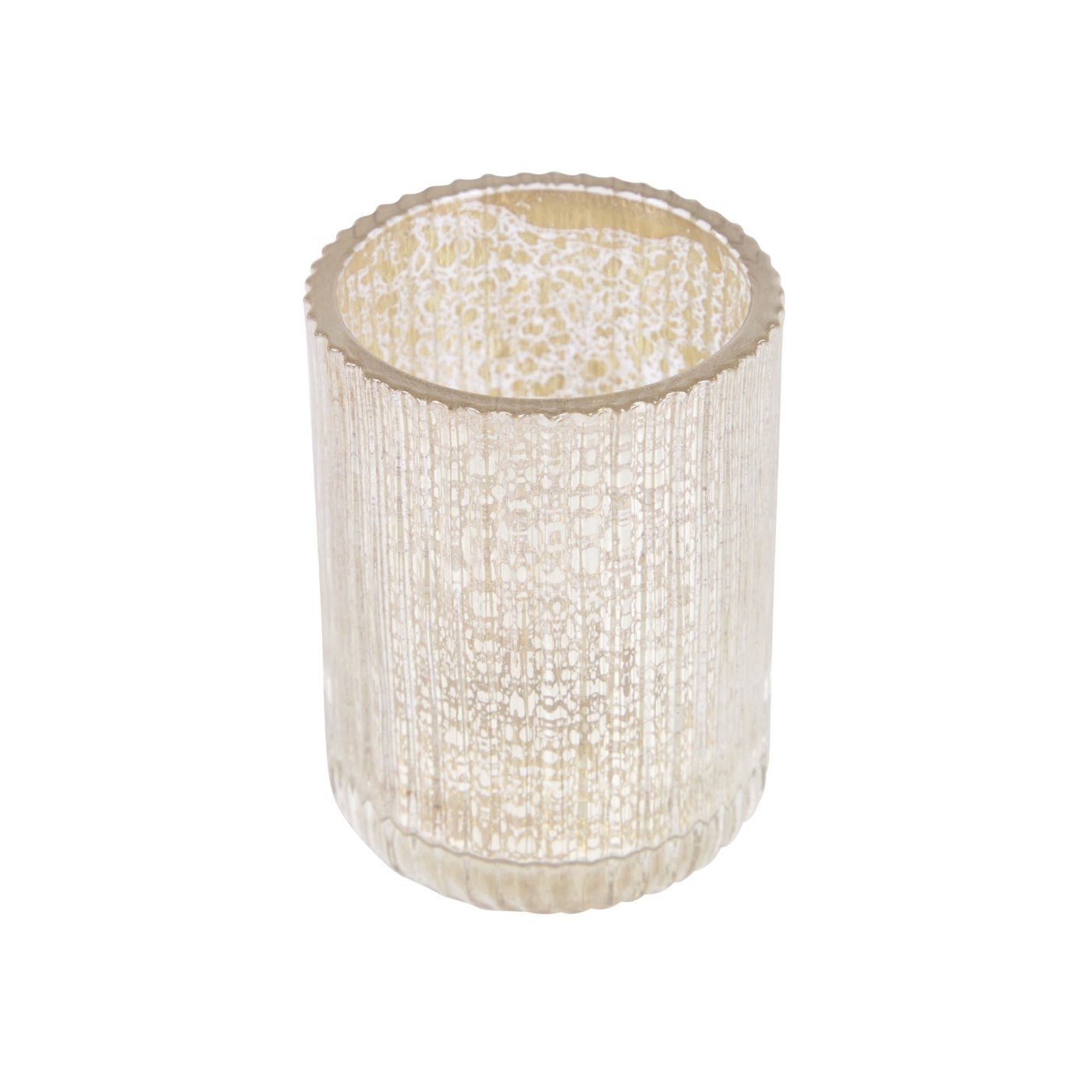 Portacepillos Christell de cristal dorado