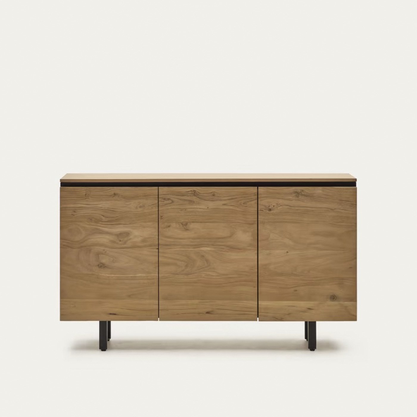 Aparador Uxue 3 puertas de madera maciza de acaciaaciza de acacia con acabado na