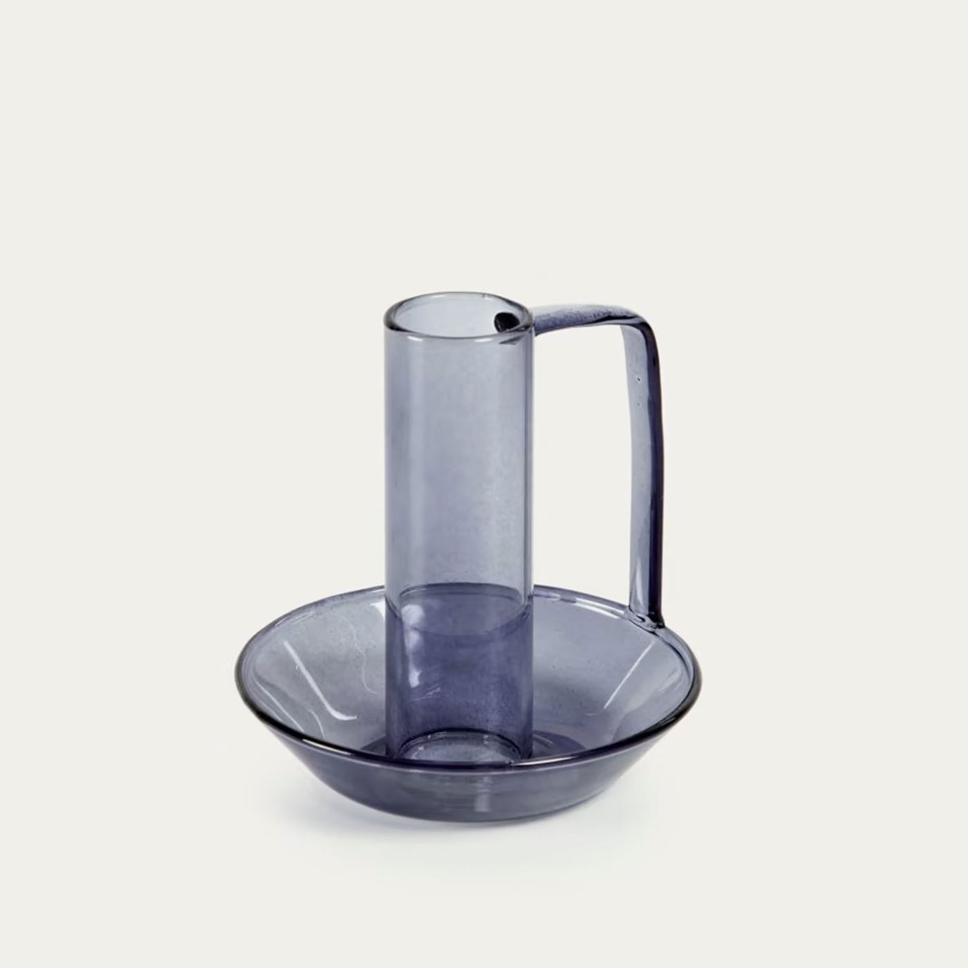 Candelabro Yumalay de vidrio azulvidrio azul