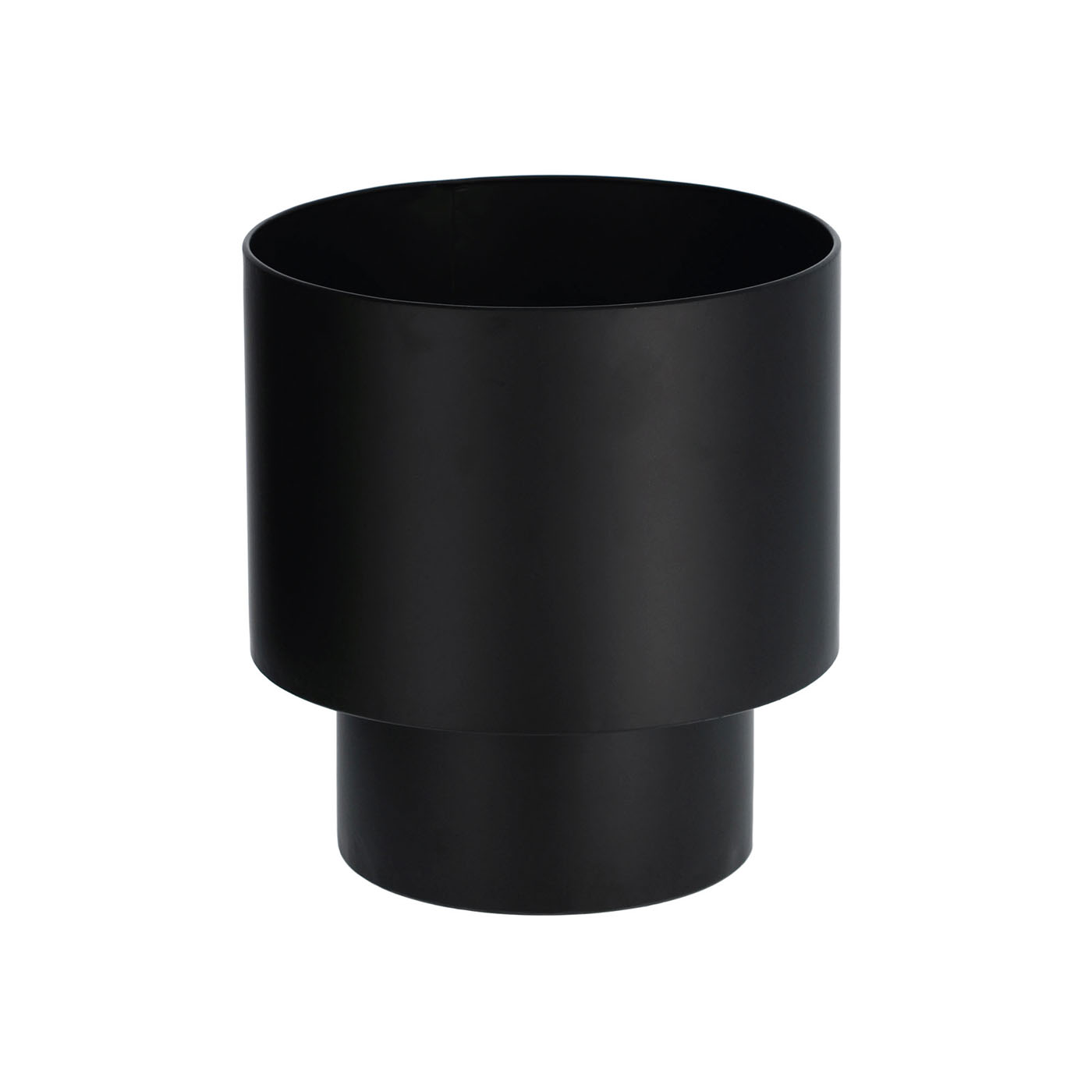 Macetero redondo Mash metal negro 28 cm