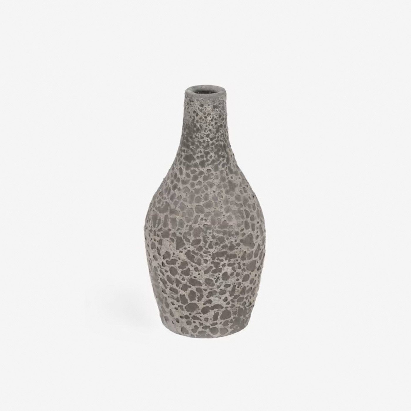 Jarrón pequeño Amaranta de cerámica gris 28 cm