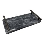Bandeja decorativablack marble lineal