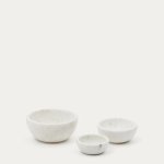 Set Safor de 3 boles de mármol blanco