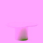Mesa de centro Macarella de cemento blanco 83 x 77 cm