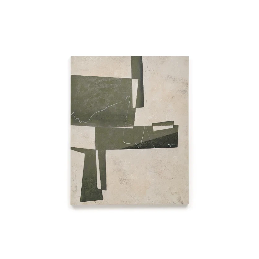 Lienzo abstracto Fida verde 118 x 94 cm