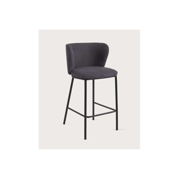 taburete-ciselia-65-cm-chenilla-gris-oscuroacero-negro-kave-home